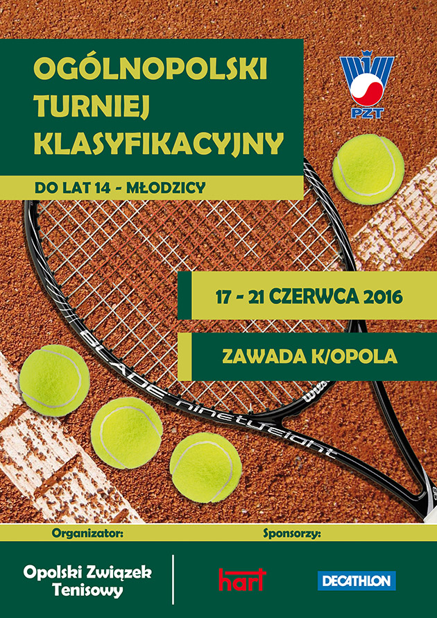 Plakat na turniej OTK Młodzicy + logo